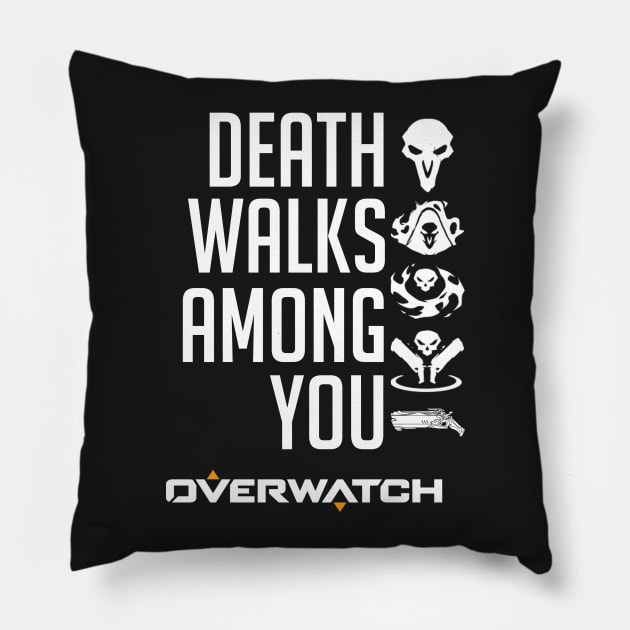 Death Walks Among You Pillow by ThatPonyGuy