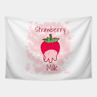 Strawberry Milk Cow, Strawberry Milk Pet Tapestry
