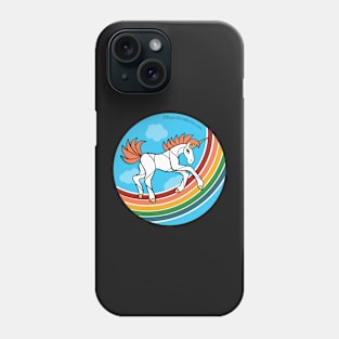 Rainbow Unicorn v1 — Dancing Uniquorn Illustration series Phone Case