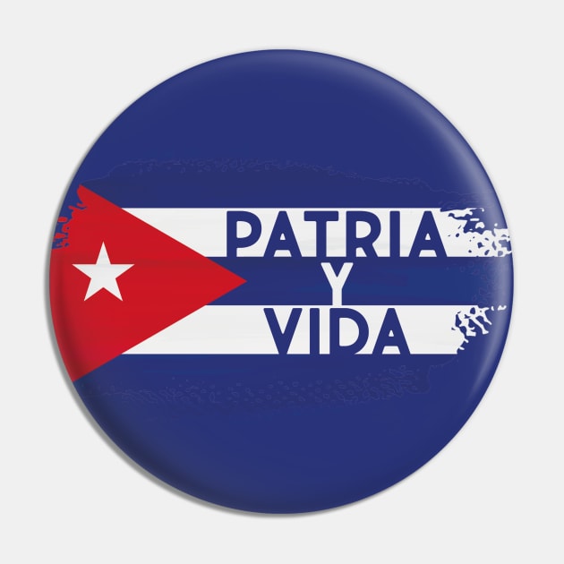 Patria y Vida SOS Cuba Freedom for Cuba Cuba Libre Pin by andreperez87