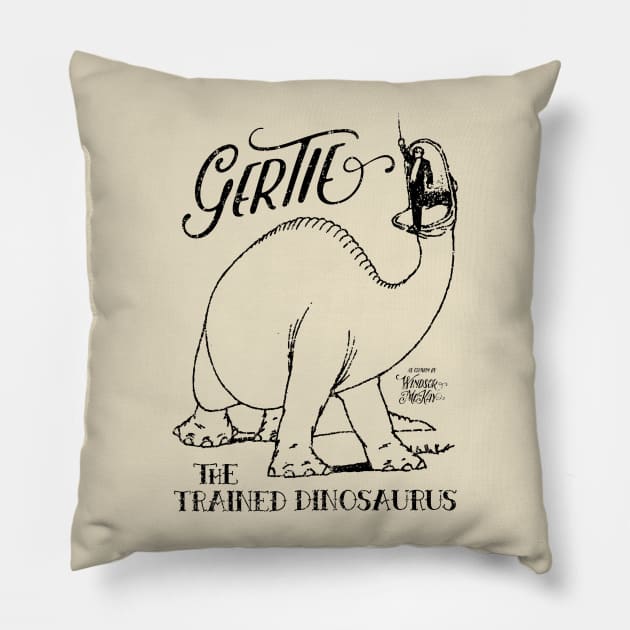 Gertie The Dinosaur Pillow by GoAwayGreen