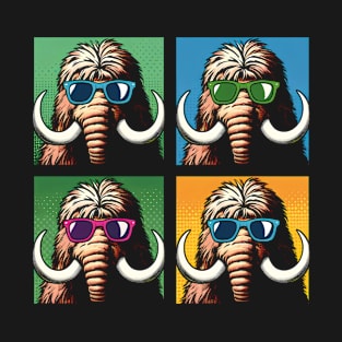 Woolly Mammoth Retro Pop Art T-Shirt