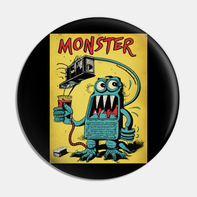 Random Blue Monster Pin by zombill