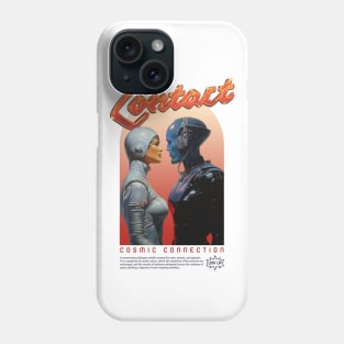 First Contact Futuristic Cosmic Connection Phone Case