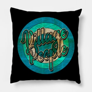 Retro Village People Pillow