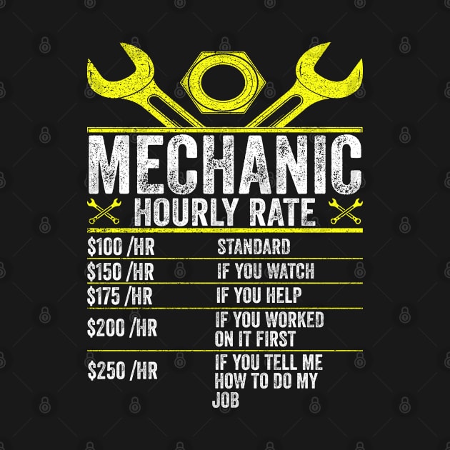 Mechanic hourly rate funny mechanics saying by Moe99