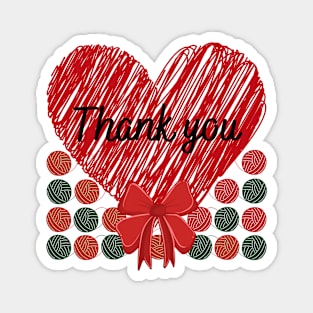 Thank you with Christmas theme Magnet