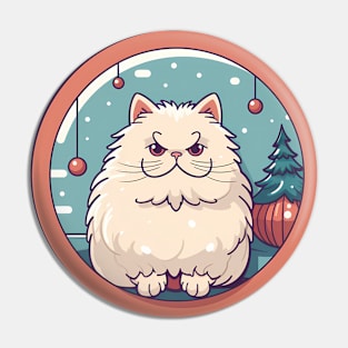 Persian Cat Xmas  Ornament, Love Cats Pin