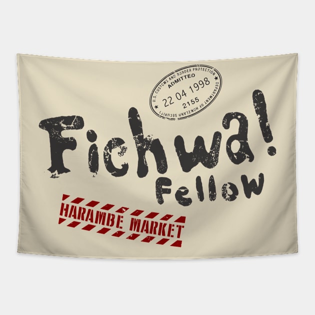 Fichwa Fellow Passport Tapestry by PopCultureShirts