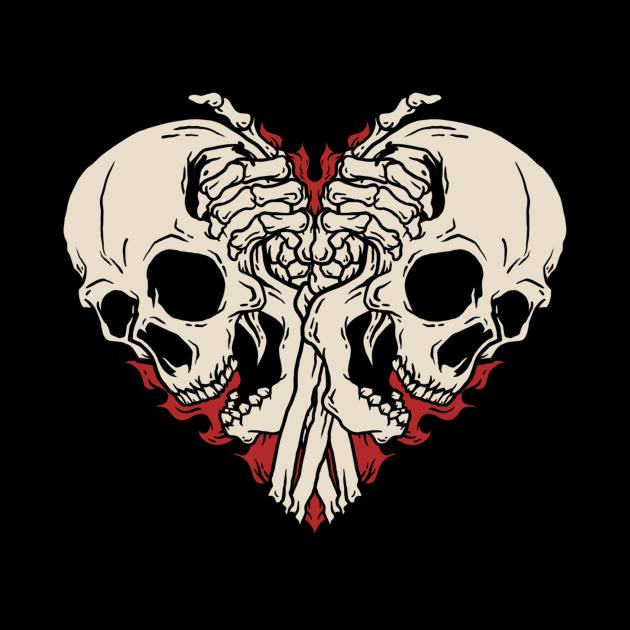 Skull Hearts by Mahija