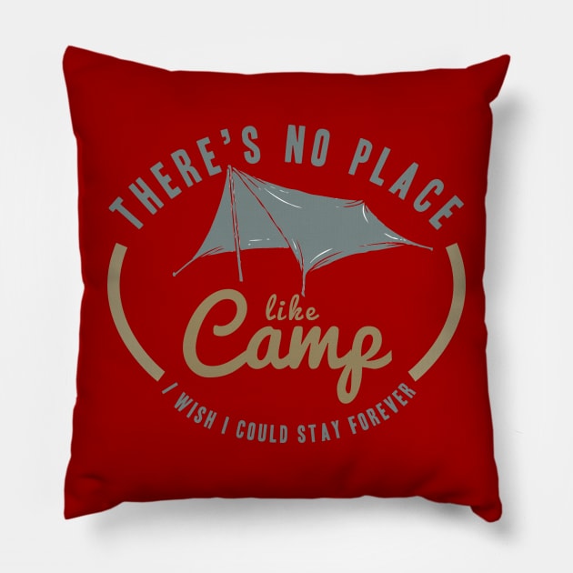 there is no place like camp Pillow by Conqcreate Design