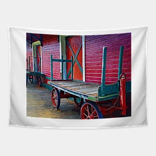 Train Carts Tapestry