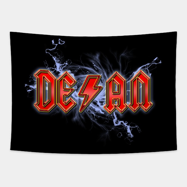 Hard Rock Dean (Lightning ver) Tapestry by Eggy's Blackberry Way