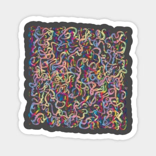 Rainbow Worms Confetti Magnet