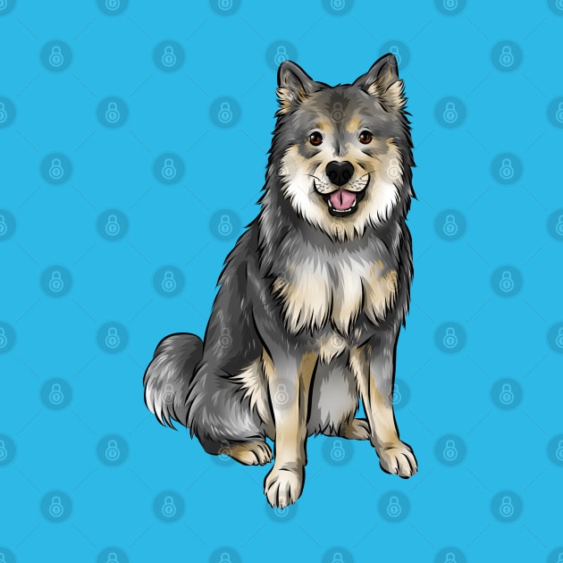 Finnish Lapphund Dog | Wolf Sable by Shirin Illustration