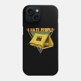 Funny I Hate People Camping Pun Phone Case