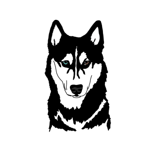 Husky black and white wall eyes T-Shirt