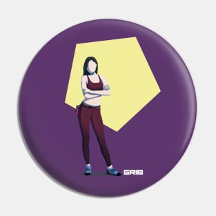 Climbing girl Pin