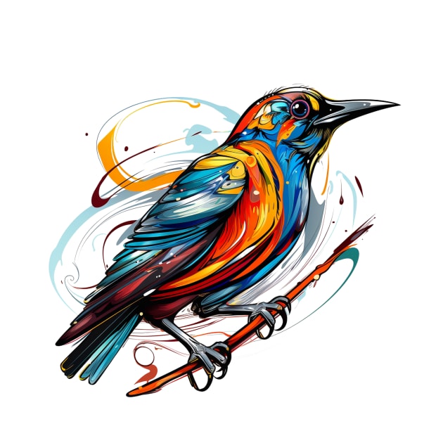 bird with pop art style by gblackid