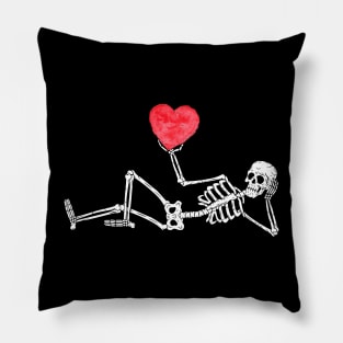 Skleton Heart Romantic Love Valentines Day Gift Pillow