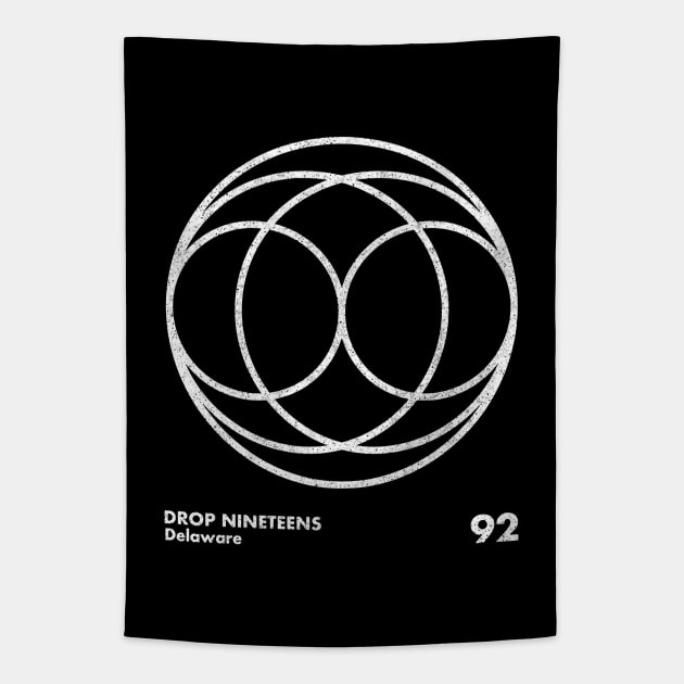 Drop Nineteens / Minimal Graphic Design Artwork Tapestry by saudade