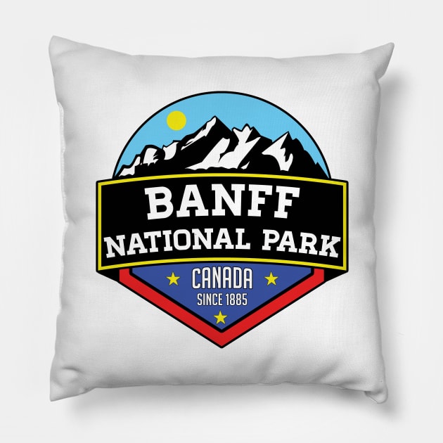 Banff National Park Canada Mountains Nature Pillow by heybert00