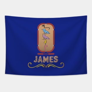 JAMES-American names in hieroglyphic letters-James, name in a Pharaonic Khartouch-Hieroglyphic pharaonic names Tapestry