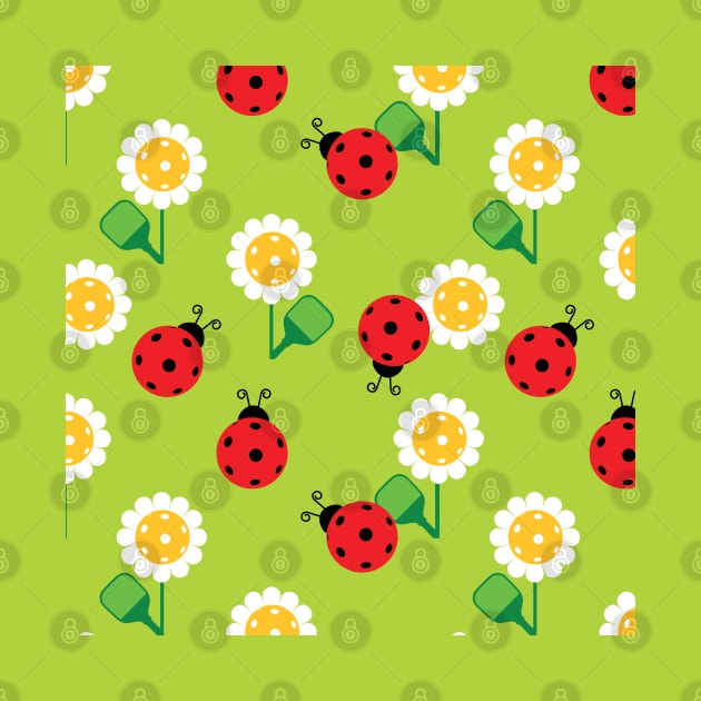 Pickleball daisies and pickleball ladybirds by FK-UK