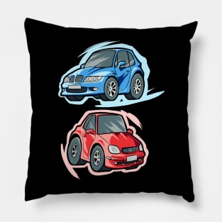 Cartoony German Cars Pillow