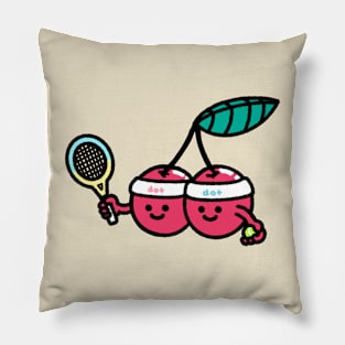 Cherry Plays Tennis Pillow