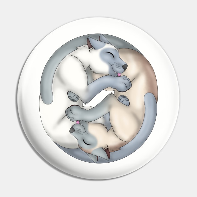 Yin-Yang Cats: Blue Point Pin by spyroid101