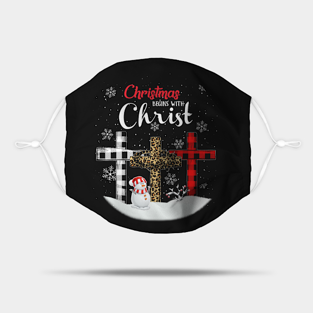 Christmas Begins With Christ Christmas - Christian - Mask