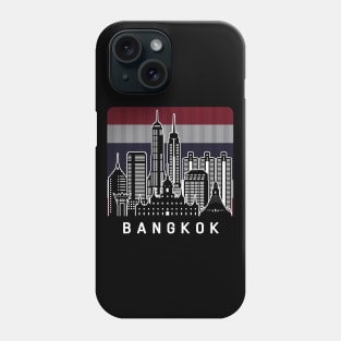 Bangkok Thailand Skyline Flag Phone Case