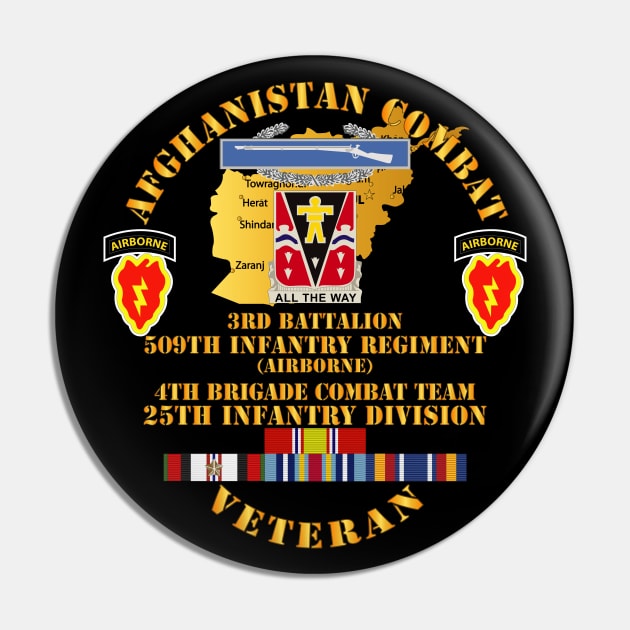 Afghanistan - Vet - 3rd Bn 509th IN - 4th BCT 25th ID w AFGHAN SVC Pin by twix123844