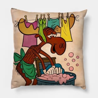 Bullwinkle Comic Book "Laundry Day" Pillow