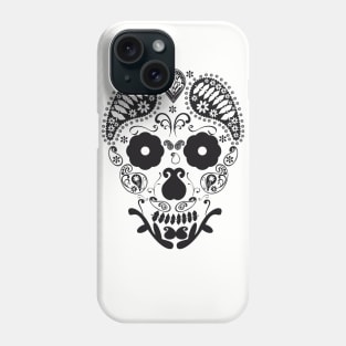 Skull flowers and ornaments Phone Case