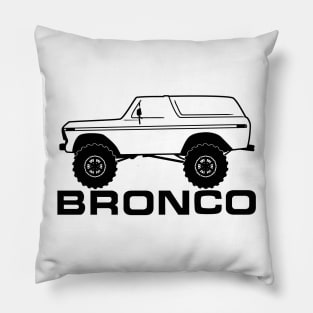 1978-1979 Bronco Side w/Tires, Black Print Pillow