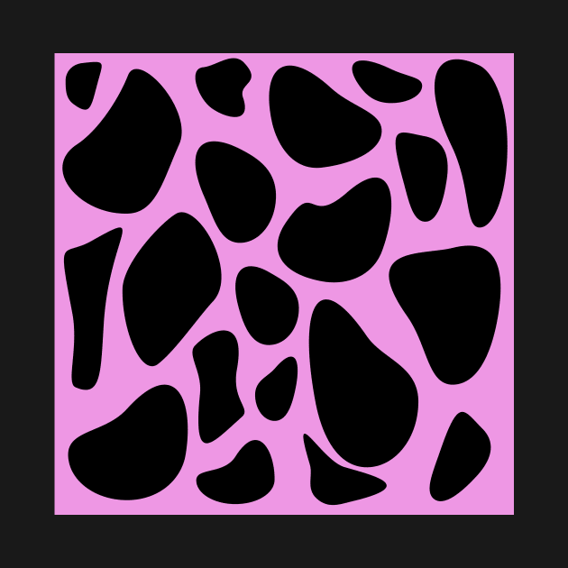 Dalmatian dog spots on a bright pink background by designInk