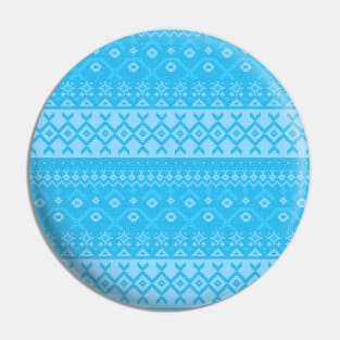 Ethnic blue ornament #1 Pin