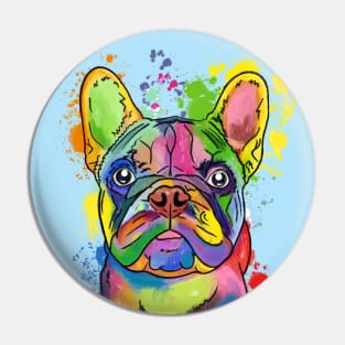 Splatter Paint Frenchie Pin