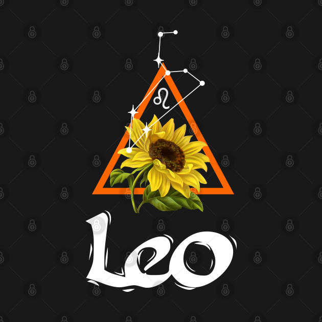 Leo Zodiac Flower Sunflower Fire Element Leo TShirt TeePublic