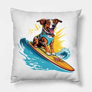 Surfer Dog Pillow