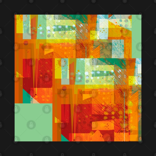 Intersect Orange abstract art by art64