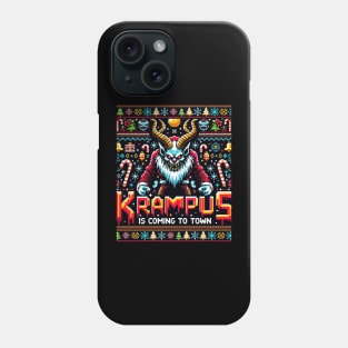 Krampus 8-bit Xmas Funny Christmas Ugly Retro Phone Case
