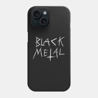 Dark and Gritty BLACK METAL text version 2 Phone Case