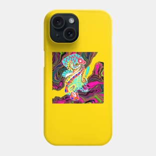 don pulpo ecopop octopus in mandala ocean madness glitch Phone Case