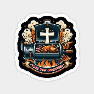 Holy Smokes! Divine BBQ Mastery T-Shirt Magnet