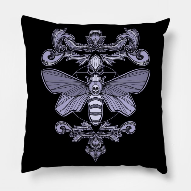 Death Moth Pillow by MareveDesign