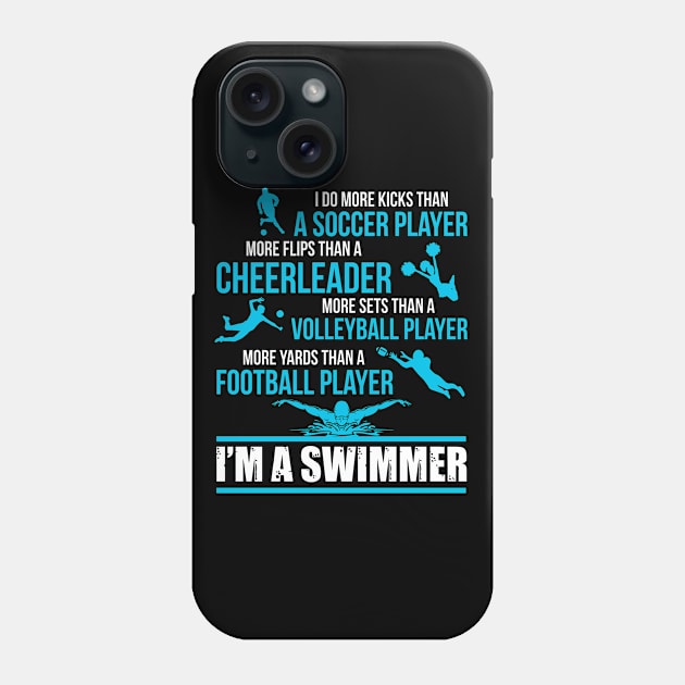 I'm A Swimmer Phone Case by TeddyTees