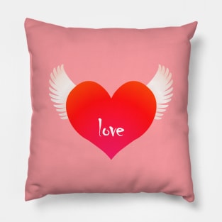Love on Wings - Red Pillow